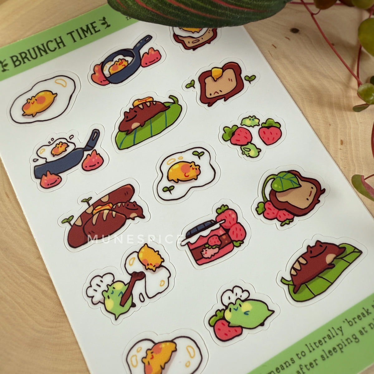 Brunch Time Waterproof Sticker Sheets – Munespice