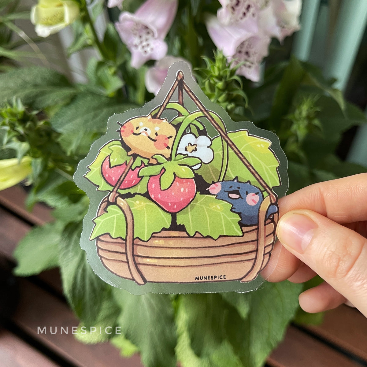Pelly & Nadi Hanging Basket | Vinyl Sticker – Munespice